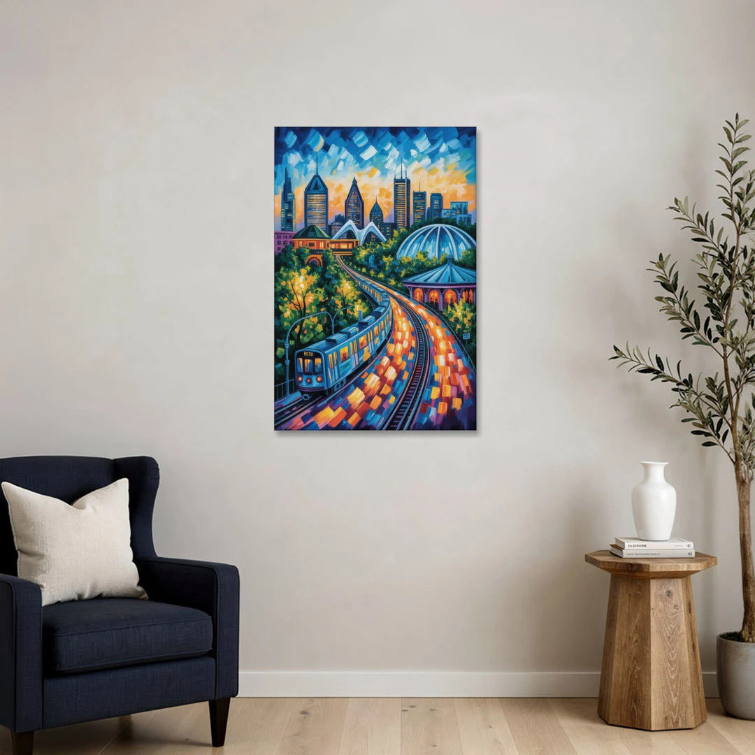 Montreal Metro Art - Canvas Wall Art - Sofa - 24x36