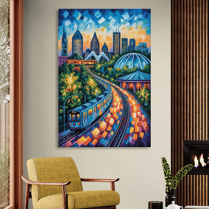 Montreal Metro Art Living Room - Canvas Wall Art