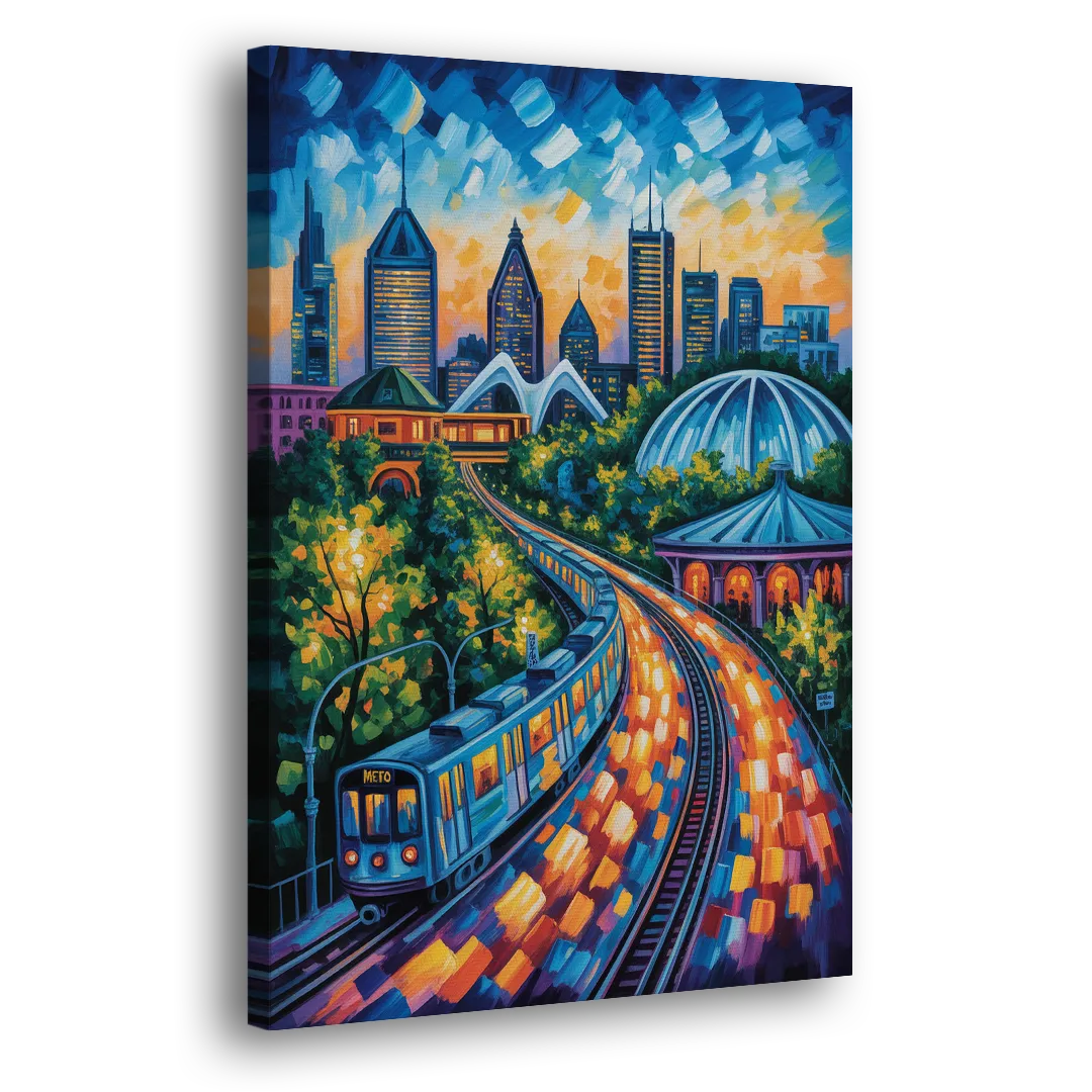 Montreal Metro Art Side - Canvas Wall Art