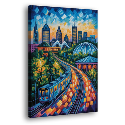 Montreal Metro Art Side - Canvas Wall Art