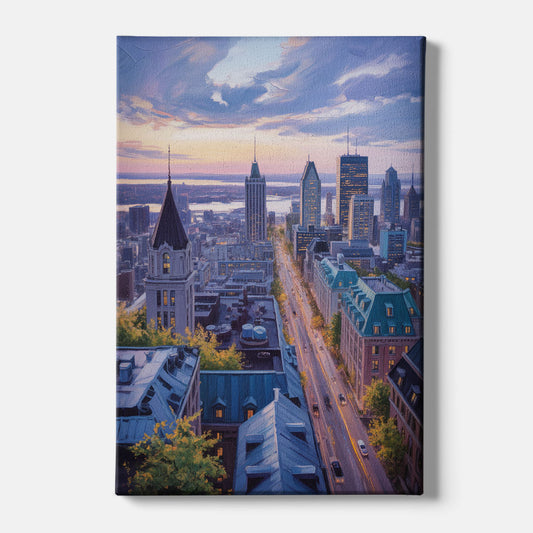 Montreal Rooftop View - Canvas Wall Art