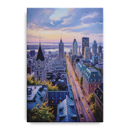 Montreal Rooftop View Front - Canvas Wall Art