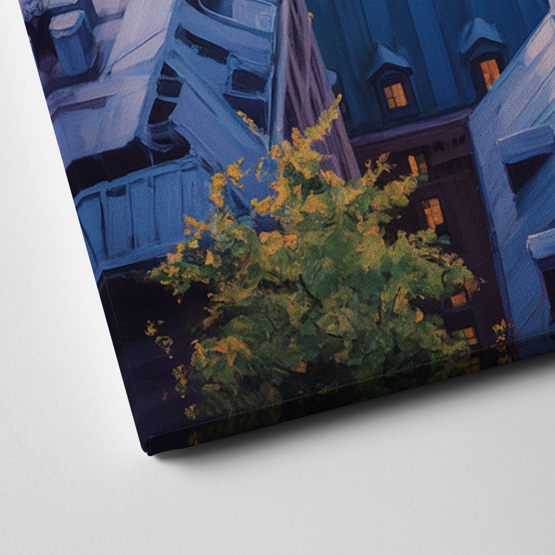 Montreal Rooftop View Canvas Close Up