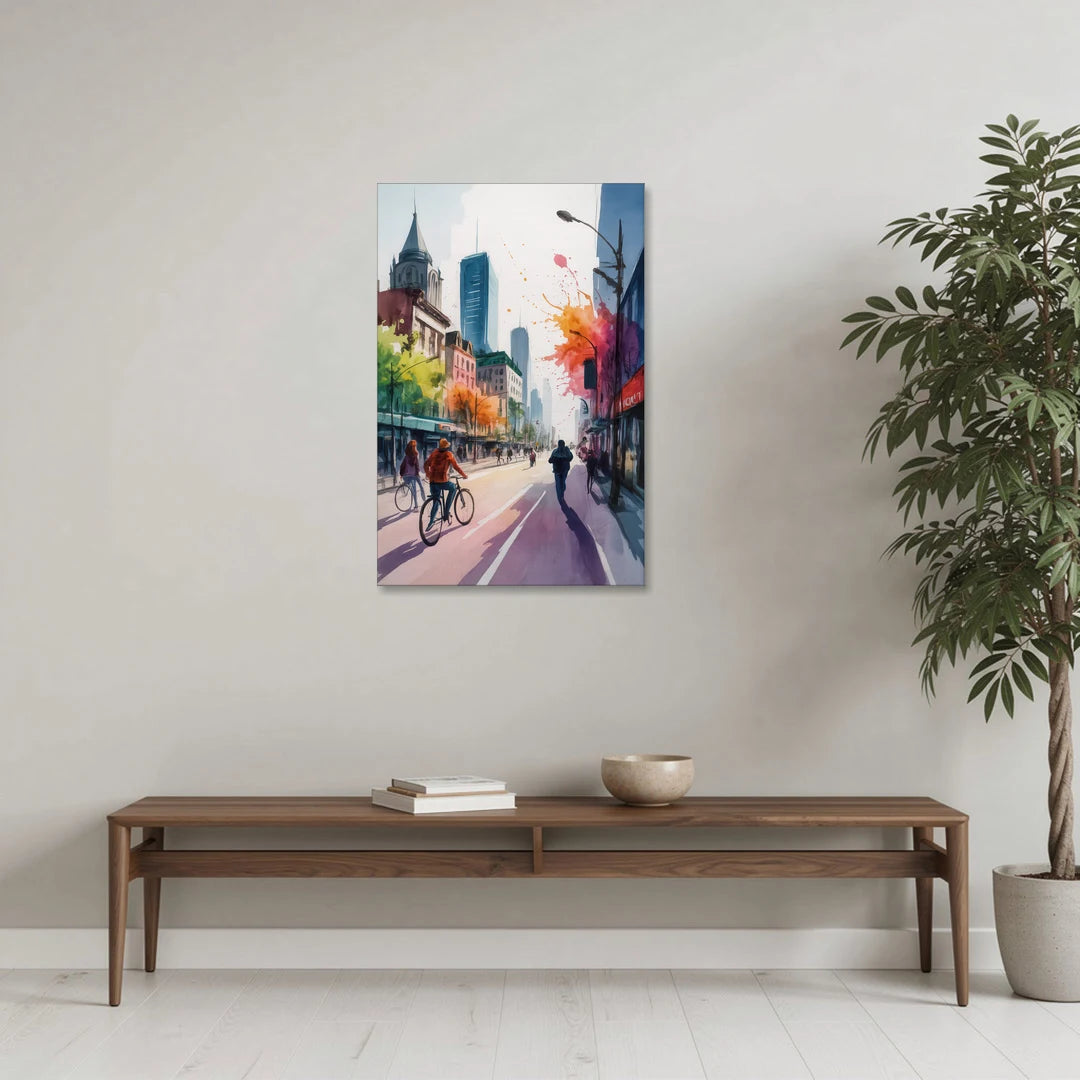 Montreal Street Life - Canvas Wall Art - Coffee Table - 24x36