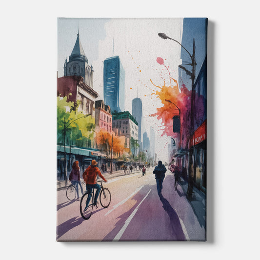 Montreal Street Life - Canvas Wall Art