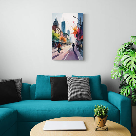 Montreal Street Life - Canvas Wall Art Living Room