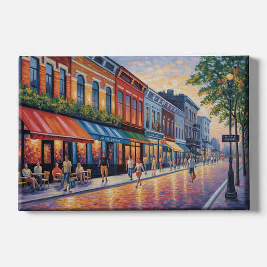 Montreal Summer Streets - Canvas Wall Art