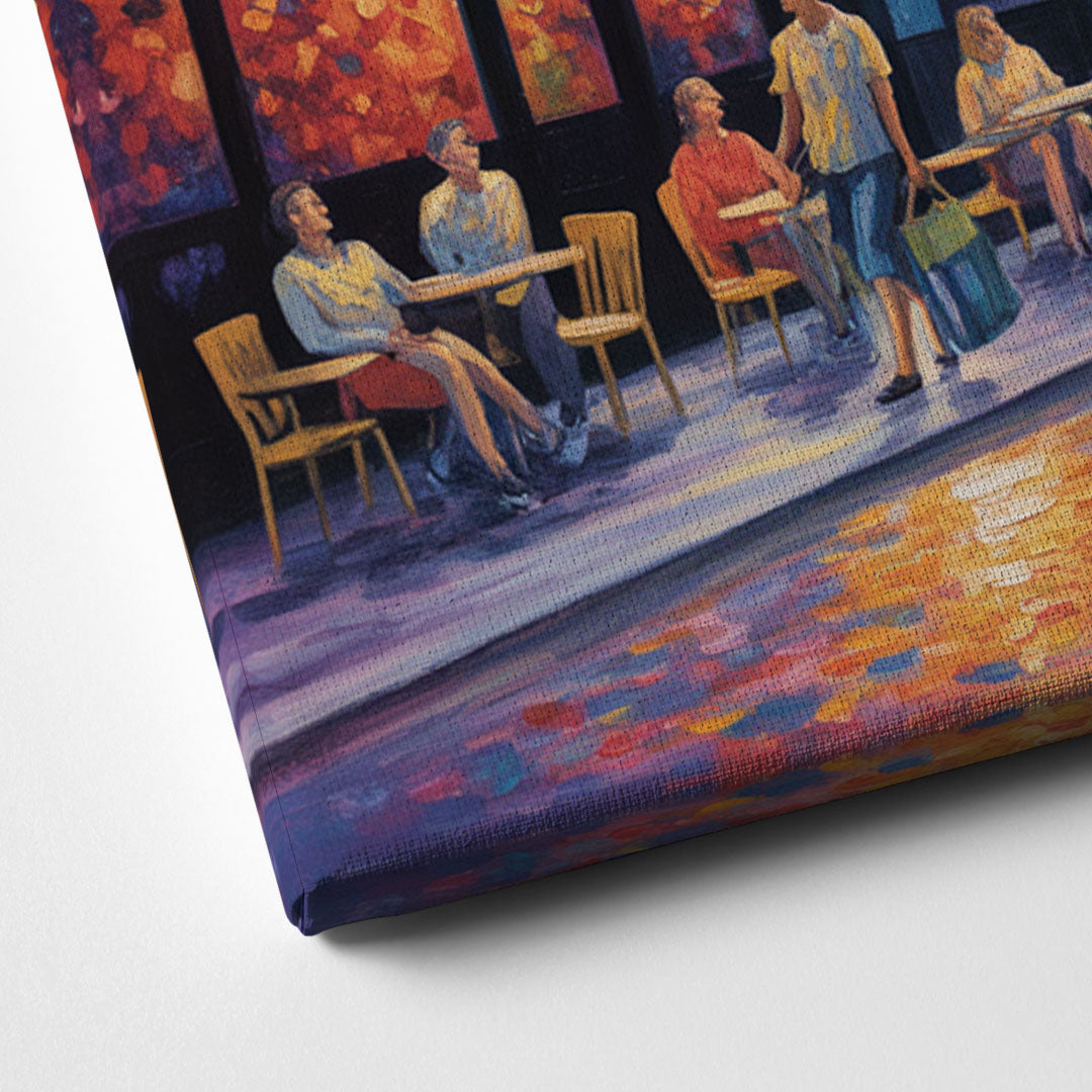 Montreal Summer Streets Canvas Close Up
