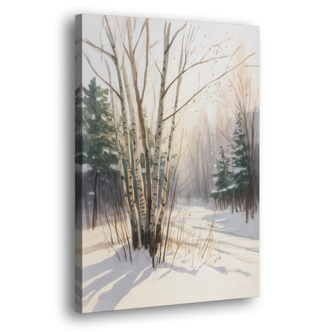 Montreal Winter Charm - Canvas Wall Art - Side