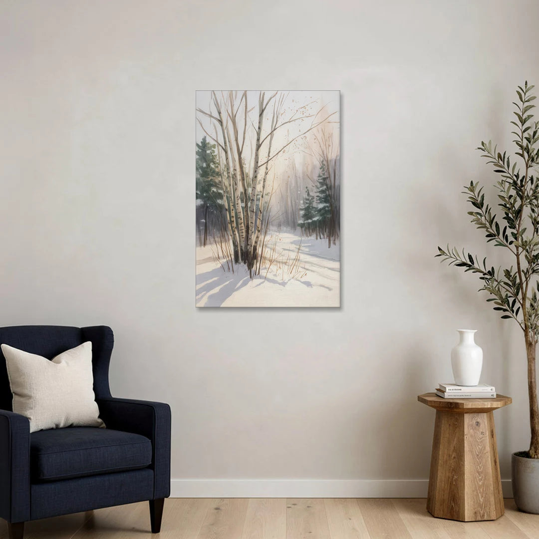 Montreal Winter Charm - Canvas Wall Art - Sofa - 24x36