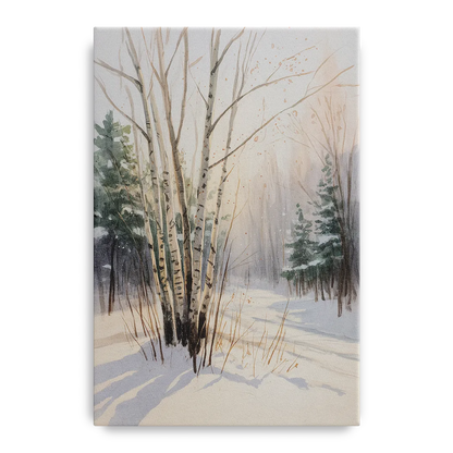 Montreal Winter Charm Front - Canvas Wall Art