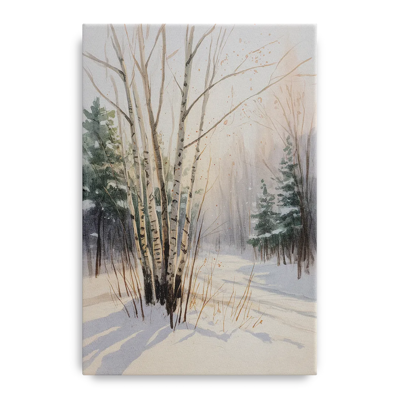 Montreal Winter Charm Front - Canvas Wall Art