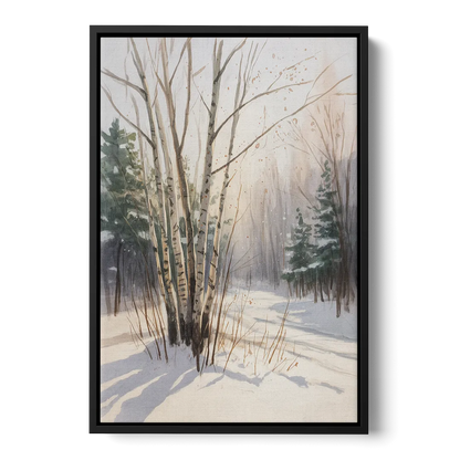 Montreal Winter Charm Front - Black Canvas Wall Art