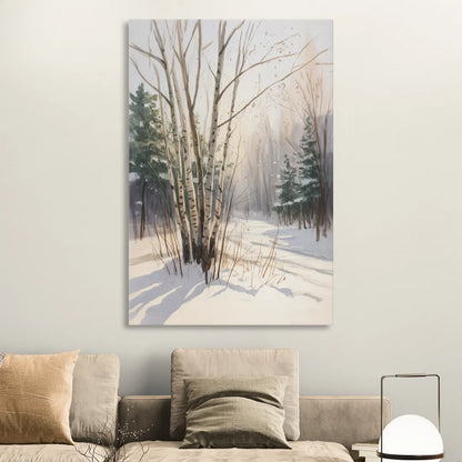 Montreal Winter Charm Sitting Room - Canvas Wall Art