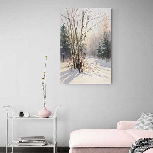 Montreal Winter Charm - Canvas Wall Art Living Room