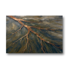 Moody Copper River Delta Abstract - Canvas Wall Art - Front