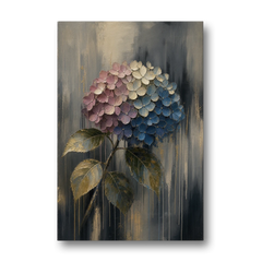 Moody Floral Wall Art of a Drooping Hydrangea - Canvas Wall Art - Front