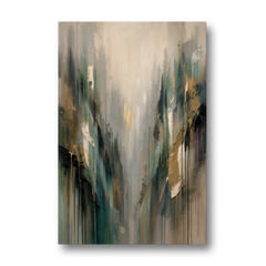 Moody Misty Green Ravine for the Bedroom - Canvas Wall Art - Front
