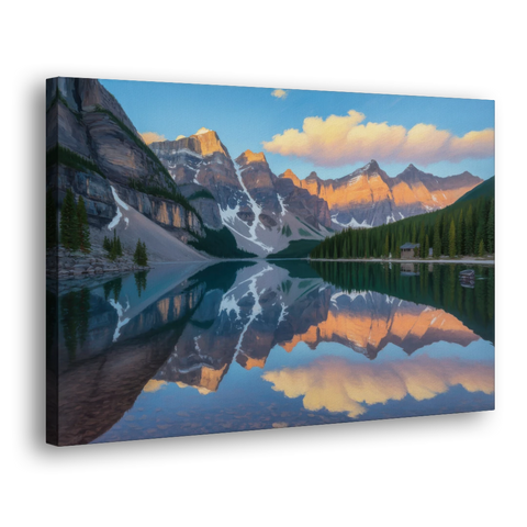 Moraine Lake Sunrise - Canvas Wall Art - Side