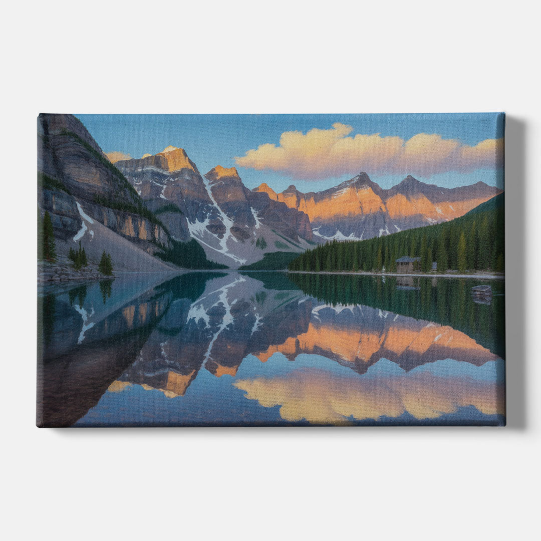 Moraine Lake Sunrise - Canvas Wall Art