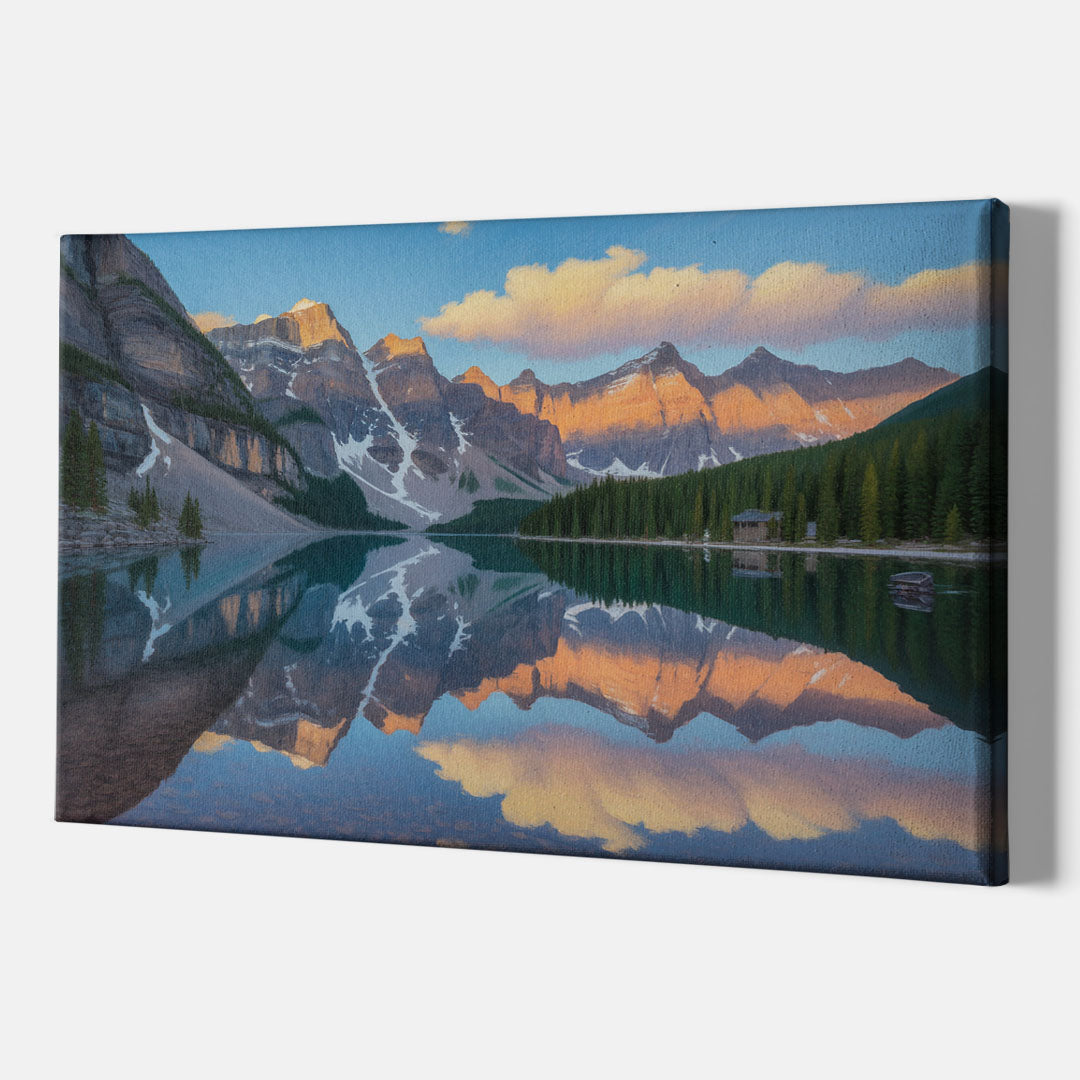Moraine Lake Sunrise - Canvas Print Art Sides