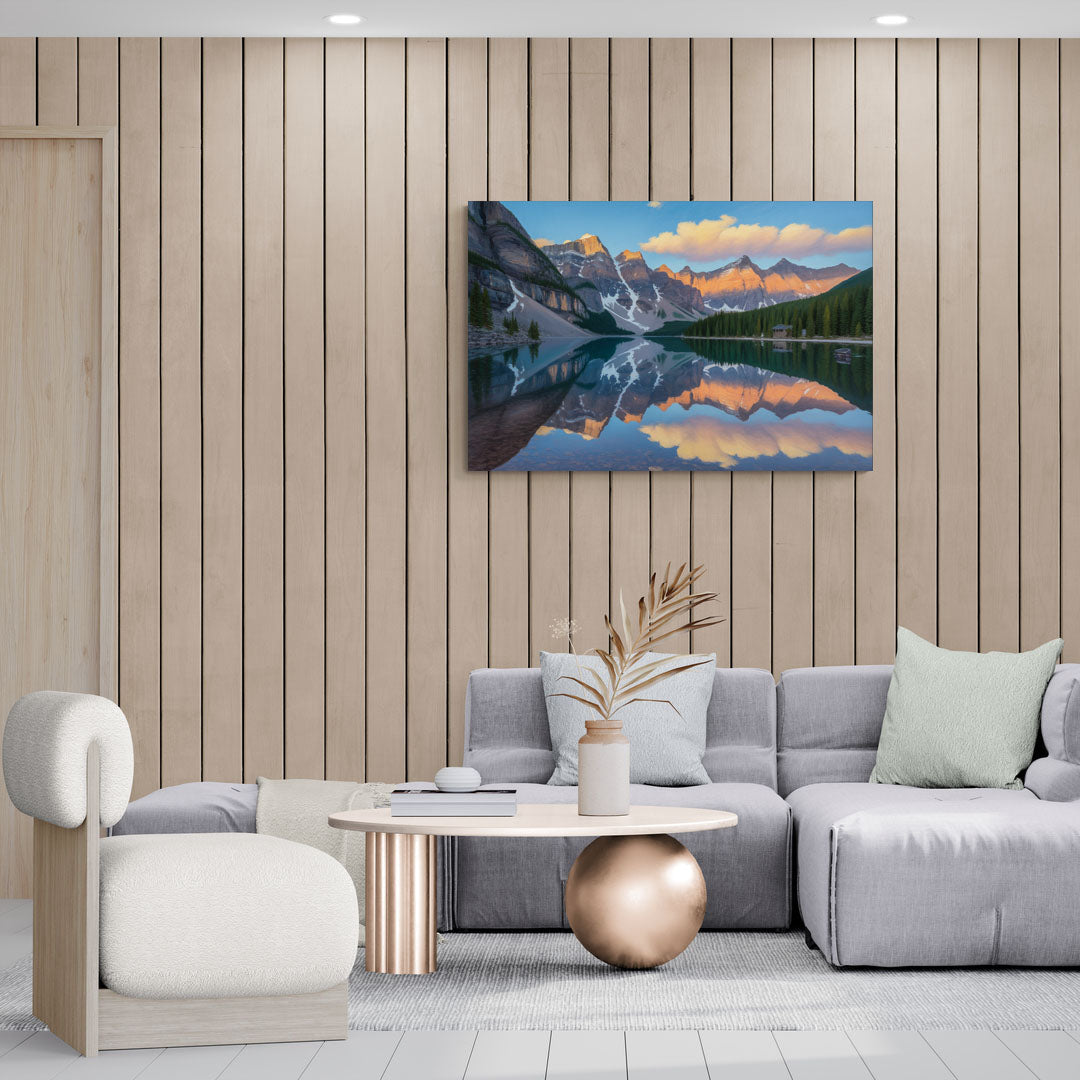 Moraine Lake Sunrise - Canvas Wall Art Living Room