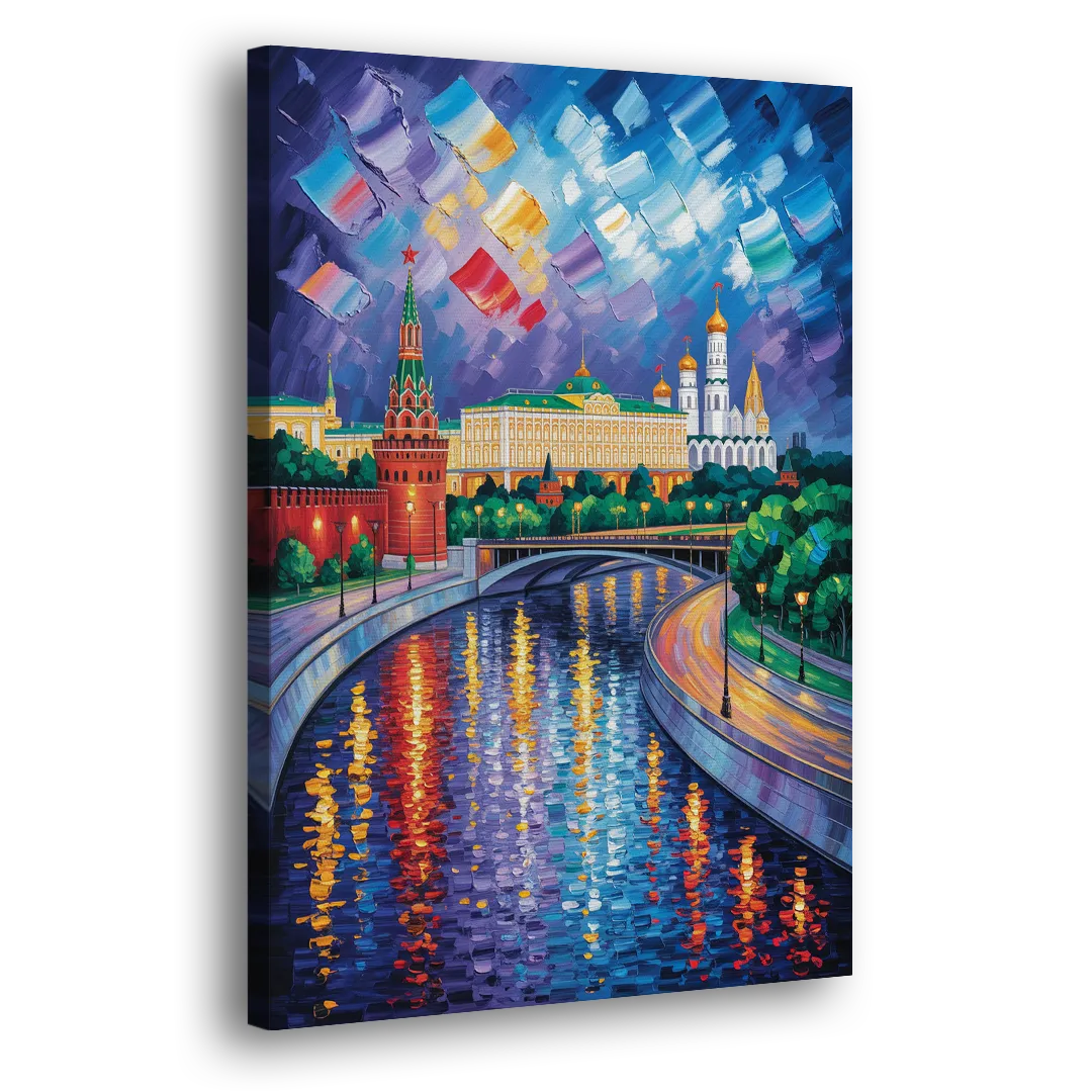 Moscow River Glimpse Side - Canvas Wall Art