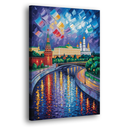 Moscow River Glimpse Side - Canvas Wall Art
