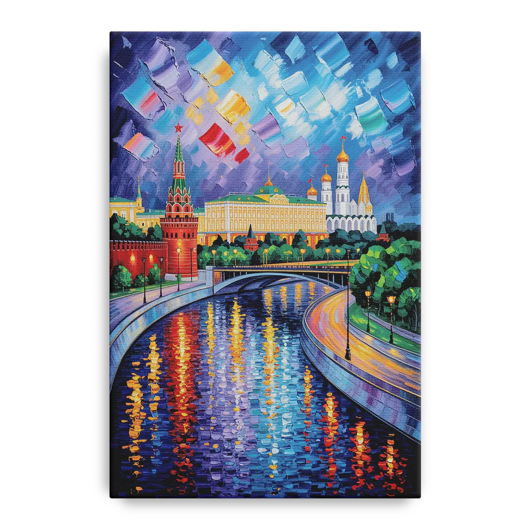 Moscow River Glimpse Front - Canvas Wall Art