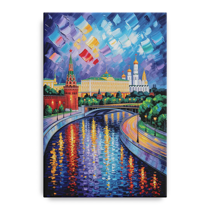 Moscow River Glimpse Front - Canvas Wall Art
