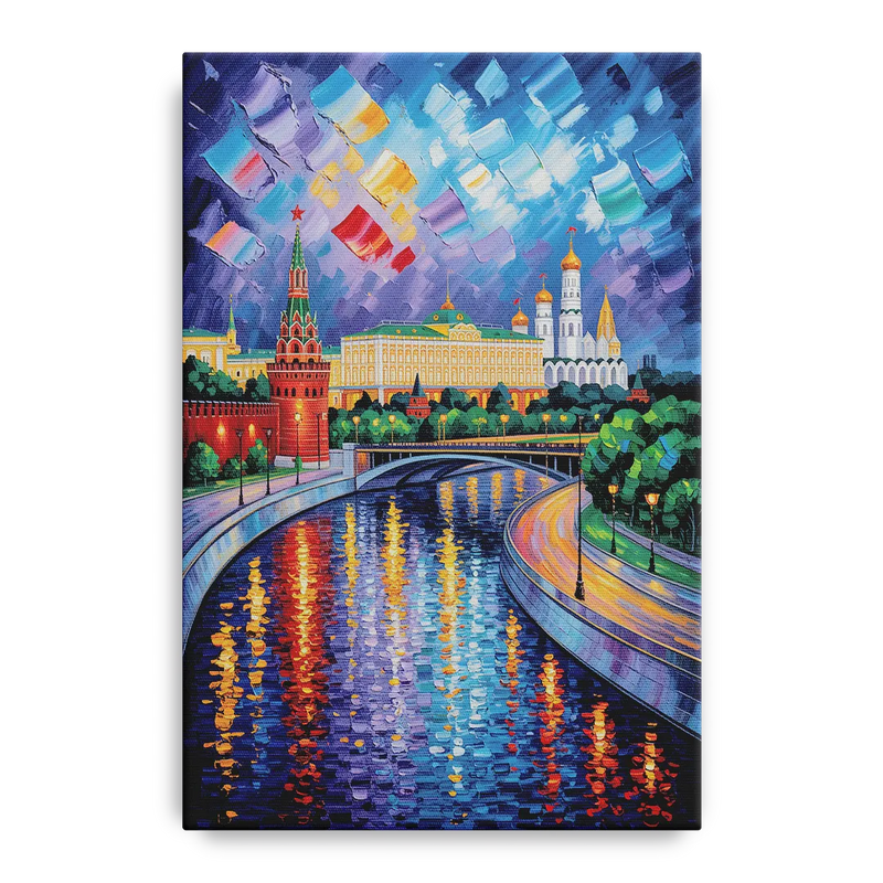Moscow River Glimpse Front - Canvas Wall Art