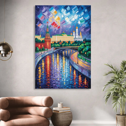 Moscow River Glimpse Sitting Room - Canvas Wall Art
