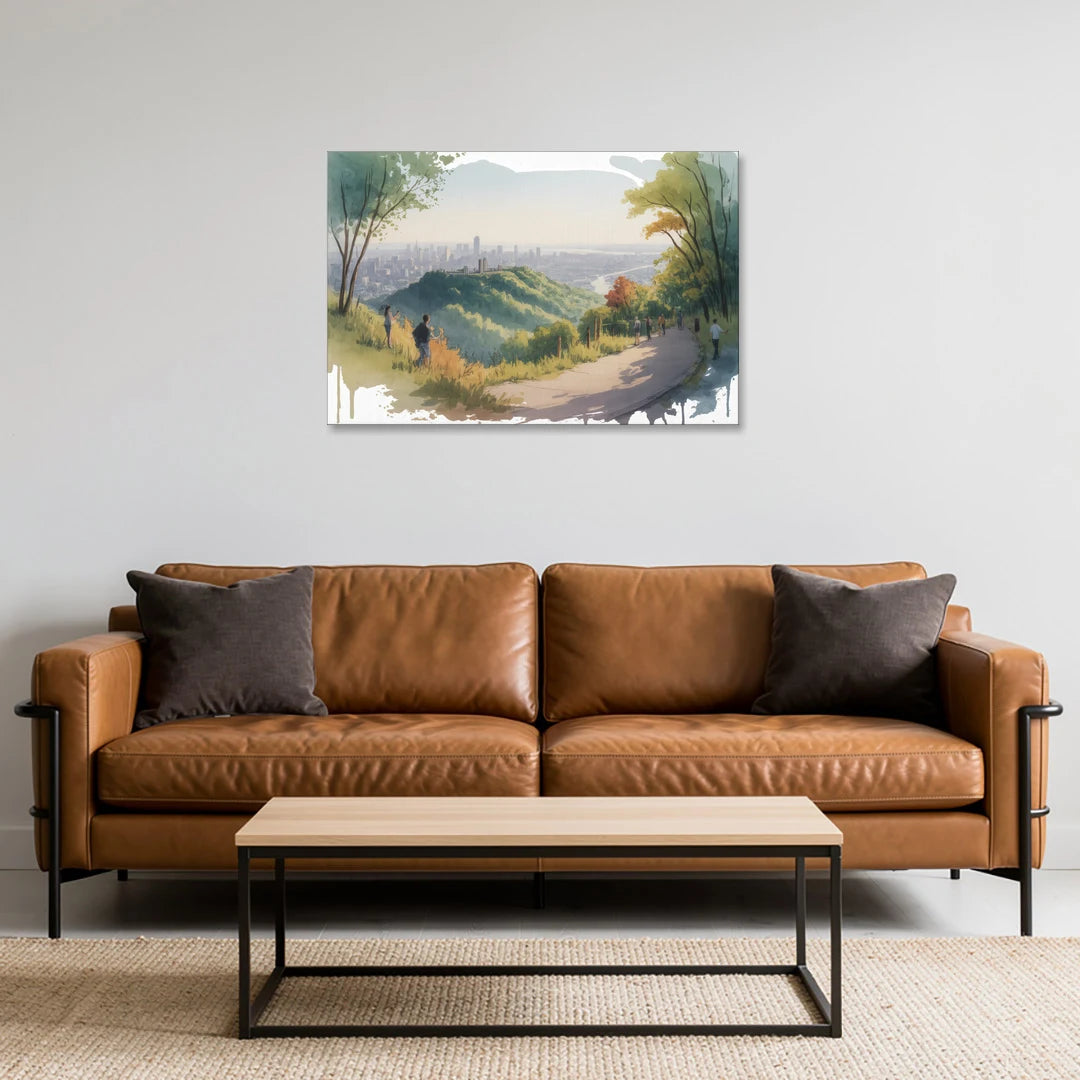 Mount Royal Lookout - Canvas Wall Art - Sofa - 36x24