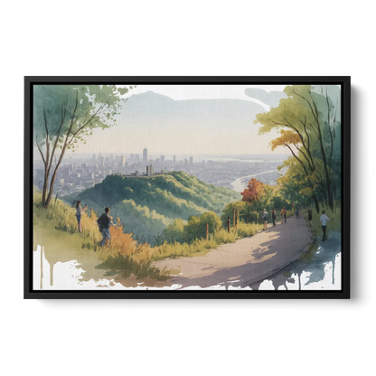 Mount Royal Lookout Front - Black Canvas Wall Art