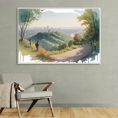 Mount Royal Lookout Sitting Room - White Canvas Wall Art