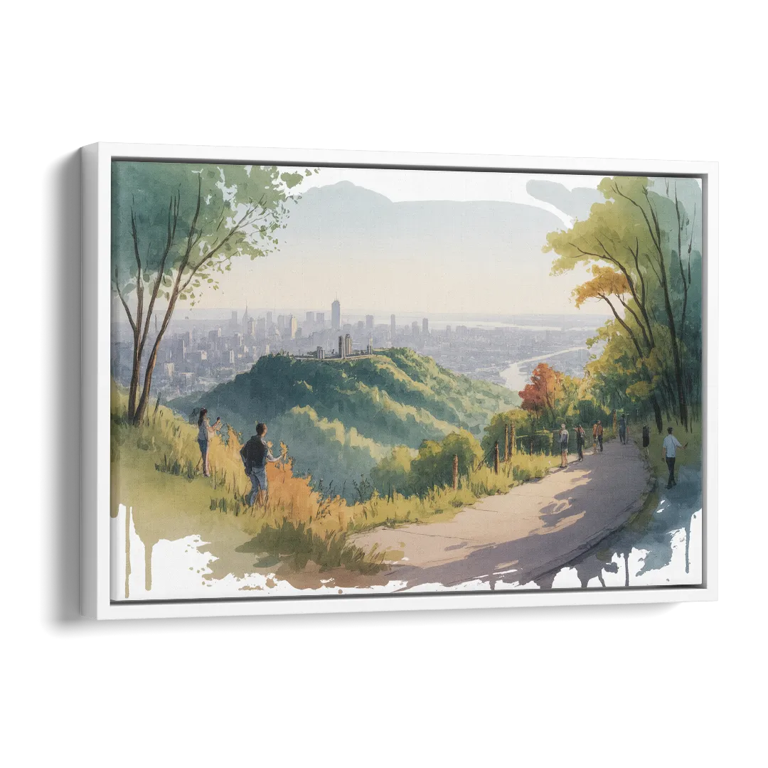 Mount Royal Lookout Side - White Canvas Wall Art