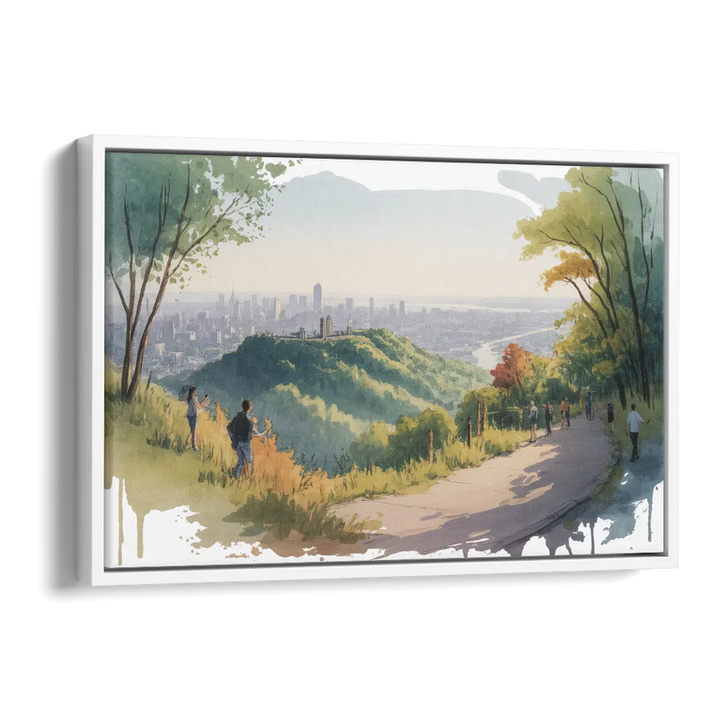 Mount Royal Lookout Side - White Canvas Wall Art