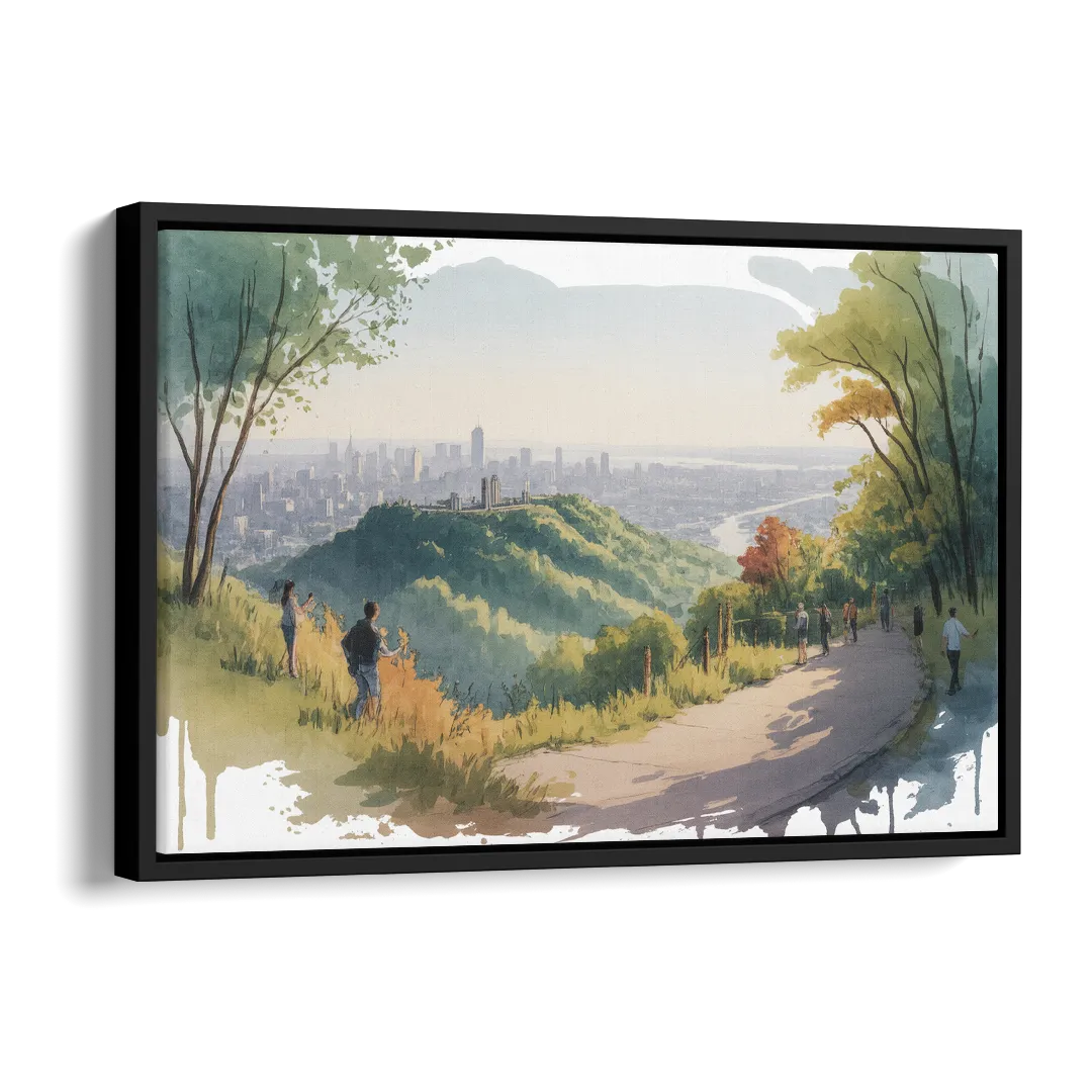Mount Royal Lookout Side - Black Canvas Wall Art