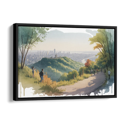 Mount Royal Lookout Side - Black Canvas Wall Art