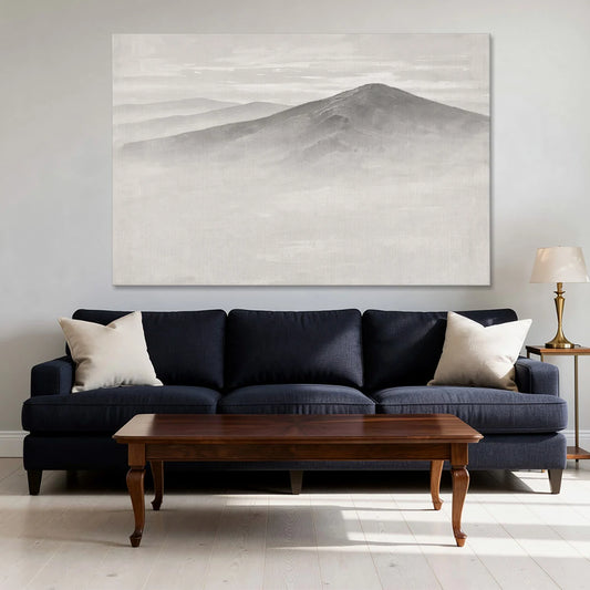 Mountain Ridge Above a Sea of Mist - Canvas Wall Art - Sofa - 60x40