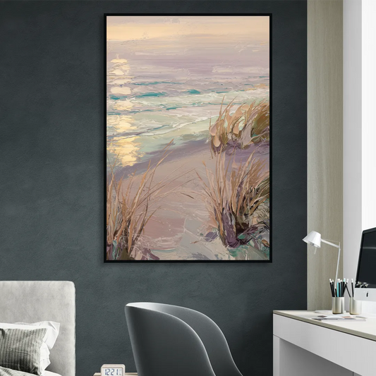 Myrtle Beach Atlantic Breeze Living Room - Black Canvas Wall Art