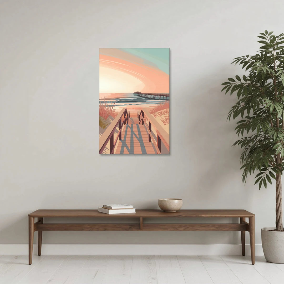 Myrtle Beach Boardwalk Views - Canvas Wall Art - Coffee Table - 24x36