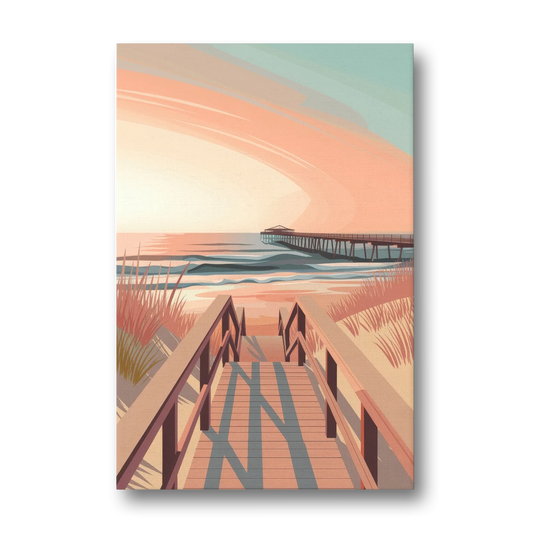 Myrtle Beach Boardwalk Views - Canvas Wall Art - Front