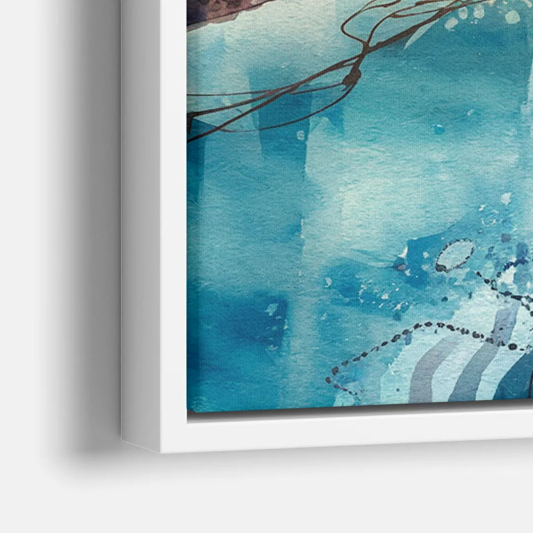 Myrtle Beach Coastal Skyline - Close-Up White Frame Canvas