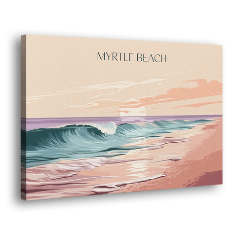 Myrtle Beach Ocean Sunrise - Canvas Wall Art - Side