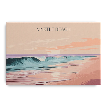 Myrtle Beach Ocean Sunrise Front - Canvas Wall Art