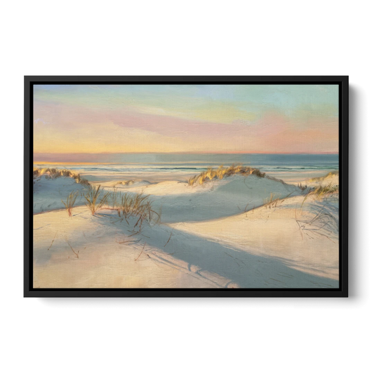 Myrtle Beach Sand Dunes Serenity - Black Framed Canvas Wall Art - Front