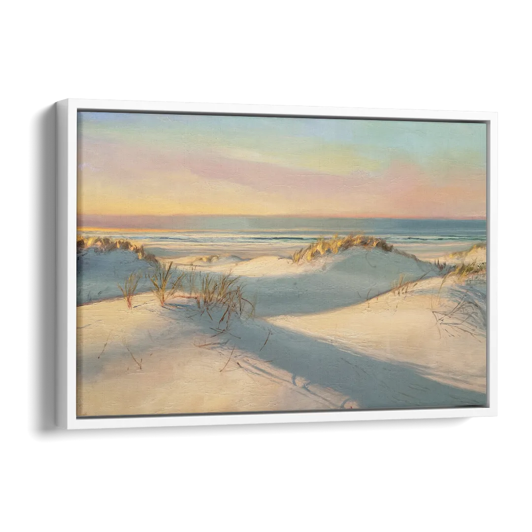 Myrtle Beach Sand Dunes Serenity Side - White Canvas Wall Art