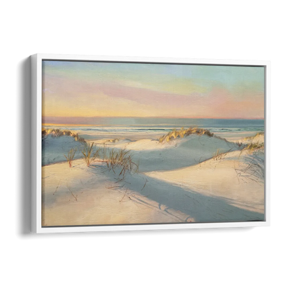 Myrtle Beach Sand Dunes Serenity Side - White Canvas Wall Art