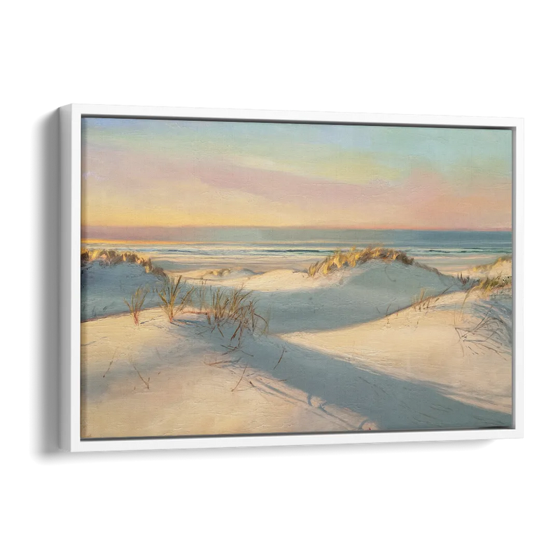 Myrtle Beach Sand Dunes Serenity Side - White Canvas Wall Art
